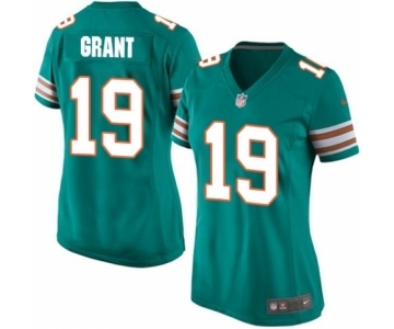 Women's Nike Miami Dolphins #19 Jakeem Grant Game Aqua Green Alternate NFL Jersey