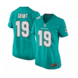 Women's Nike Miami Dolphins #19 Jakeem Grant Game Aqua Green Team Color NFL Jersey