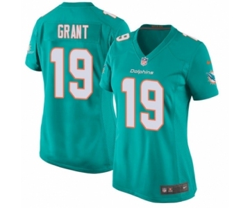 Women's Nike Miami Dolphins #19 Jakeem Grant Game Aqua Green Team Color NFL Jersey