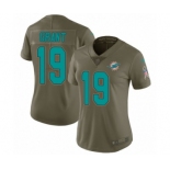 Women's Nike Miami Dolphins #19 Jakeem Grant Limited Olive 2017 Salute to Service NFL Jersey