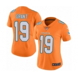 Women's Nike Miami Dolphins #19 Jakeem Grant Limited Orange Rush Vapor Untouchable NFL Jersey