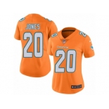 Women's Nike Miami Dolphins #20 Reshad Jones Limited Orange Rush NFL Jersey