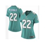 Women's Nike Miami Dolphins #22 T.J. McDonald Limited Aqua Green Team Color NFL Jersey