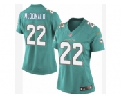 Women's Nike Miami Dolphins #22 T.J. McDonald Limited Aqua Green Team Color NFL Jersey