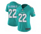 Women's Nike Miami Dolphins #22 T.J. McDonald Vapor Untouchable Limited Aqua Green Team Color NFL Jersey