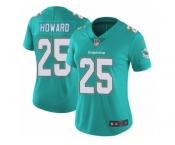 Women's Nike Miami Dolphins #25 Xavien Howard Vapor Untouchable Limited Aqua Green Team Color NFL Jersey