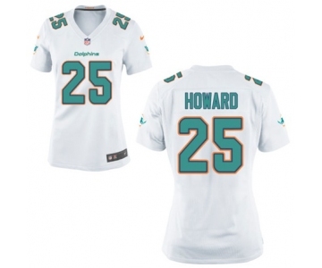 Women's Nike Miami Dolphins #25 Xavien Howard White NFL Jersey