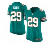 Women's Nike Miami Dolphins #29 Nate Allen Limited Aqua Green Alternate NFL Jersey