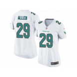 Women's Nike Miami Dolphins #29 Nate Allen Limited White NFL Jersey