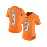 Women's Nike Miami Dolphins #3 Andrew Franks Limited Orange Rush NFL Jersey