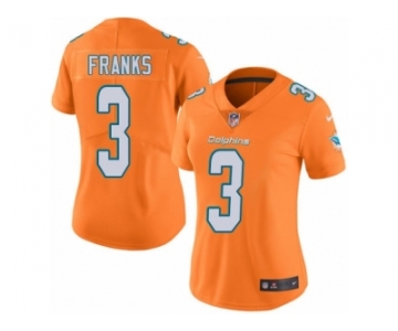 Women's Nike Miami Dolphins #3 Andrew Franks Limited Orange Rush NFL Jersey