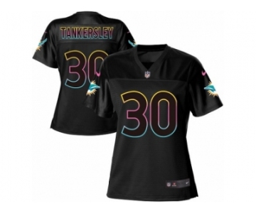 Women's Nike Miami Dolphins #30 Cordrea Tankersley Game Black Fashion NFL Jersey