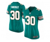 Women's Nike Miami Dolphins #30 Cordrea Tankersley Limited Aqua Green Alternate NFL Jersey