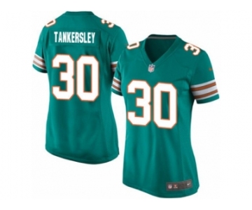 Women's Nike Miami Dolphins #30 Cordrea Tankersley Limited Aqua Green Alternate NFL Jersey