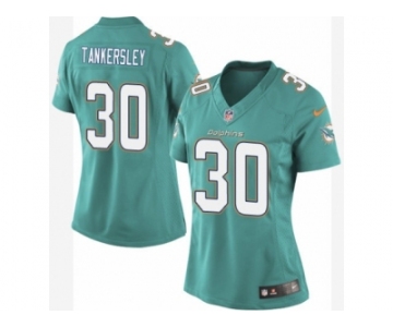 Women's Nike Miami Dolphins #30 Cordrea Tankersley Limited Aqua Green Team Color NFL Jersey