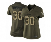 Women's Nike Miami Dolphins #30 Cordrea Tankersley Limited Green Salute to Service NFL Jersey