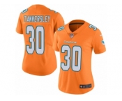 Women's Nike Miami Dolphins #30 Cordrea Tankersley Limited Orange Rush NFL Jersey