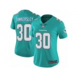 Women's Nike Miami Dolphins #30 Cordrea Tankersley Vapor Untouchable Limited Aqua Green Team Color NFL Jersey