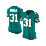 Women's Nike Miami Dolphins #31 Michael Thomas Limited Aqua Green Alternate NFL Jersey