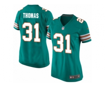 Women's Nike Miami Dolphins #31 Michael Thomas Limited Aqua Green Alternate NFL Jersey