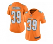 Women's Nike Miami Dolphins #39 Larry Csonka Limited Orange Rush NFL Jersey