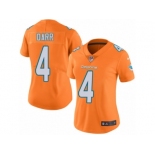 Women's Nike Miami Dolphins #4 Matt Darr Limited Orange Rush NFL Jersey