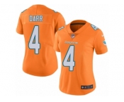 Women's Nike Miami Dolphins #4 Matt Darr Limited Orange Rush NFL Jersey