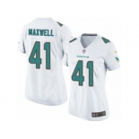 Women's Nike Miami Dolphins #41 Byron Maxwell Game White NFL Jersey