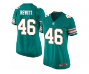 Women's Nike Miami Dolphins #46 Neville Hewitt Limited Aqua Green Alternate NFL Jersey