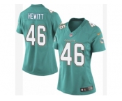 Women's Nike Miami Dolphins #46 Neville Hewitt Limited Aqua Green Team Color NFL Jersey