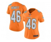 Women's Nike Miami Dolphins #46 Neville Hewitt Limited Orange Rush NFL Jersey