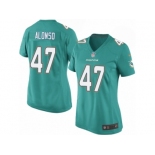 Women's Nike Miami Dolphins #47 Kiko Alonso Game Aqua Green Team Color NFL Jersey