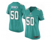 Women's Nike Miami Dolphins #50 Andre Branch Game Aqua Green Team Color NFL Jersey