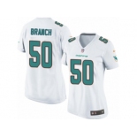 Women's Nike Miami Dolphins #50 Andre Branch Game White NFL Jersey