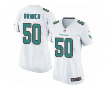 Women's Nike Miami Dolphins #50 Andre Branch Game White NFL Jersey