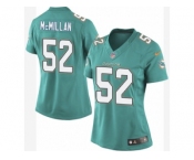 Women's Nike Miami Dolphins #52 Raekwon McMillan Limited Aqua Green Team Color NFL Jersey