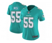 Women's Nike Miami Dolphins #55 Koa Misi Vapor Untouchable Limited Aqua Green Team Color NFL Jersey