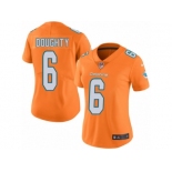 Women's Nike Miami Dolphins #6 Brandon Doughty Limited Orange Rush NFL Jersey