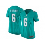 Women's Nike Miami Dolphins #6 Jay Cutler Game Aqua Green Team Color NFL Jersey