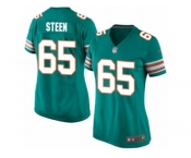 Women's Nike Miami Dolphins #65 Anthony Steen Limited Aqua Green Alternate NFL Jersey