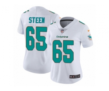 Women's Nike Miami Dolphins #65 Anthony Steen Vapor Untouchable Limited White NFL Jersey