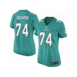 Women's Nike Miami Dolphins #74 Jermon Bushrod Game Aqua Green Team Color NFL Jersey