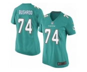 Women's Nike Miami Dolphins #74 Jermon Bushrod Game Aqua Green Team Color NFL Jersey