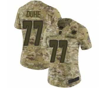 Women's Nike Miami Dolphins #77 Adam Joseph Duhe Limited Camo 2018 Salute to Service NFL Jersey