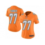 Women's Nike Miami Dolphins #77 Billy Turner Limited Orange Rush NFL Jersey