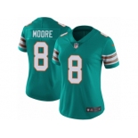 Women's Nike Miami Dolphins #8 Matt Moore Vapor Untouchable Limited Aqua Green Alternate NFL Jersey