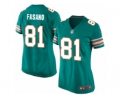 Women's Nike Miami Dolphins #81 Anthony Fasano Limited Aqua Green Alternate NFL Jersey