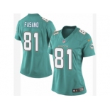 Women's Nike Miami Dolphins #81 Anthony Fasano Limited Aqua Green Team Color NFL Jersey