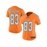 Women's Nike Miami Dolphins #83 Mark Clayton Limited Orange Rush NFL Jersey