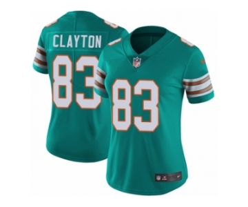 Women's Nike Miami Dolphins #83 Mark Clayton Vapor Untouchable Limited Aqua Green Alternate NFL Jersey